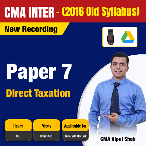 Picture of CMA Inter Group 1 Direct Taxation  2016 Old Syllabus - CMA Vipul Shah