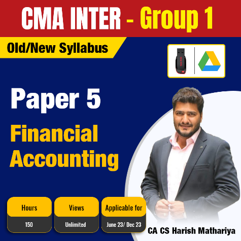 Picture of CMA Inter Group 1 Financial Accounting - CS Harish Mathariya 