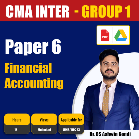Picture of CMA Inter Group 1  Financial Accounting - Dr (CS) Ashwin Gondi