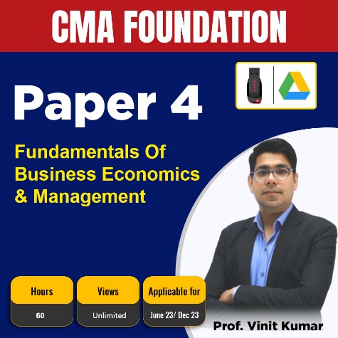 Picture of CMA Foundation Fundamentals Of Business Economics & Management - Prof. Vinit Kumar