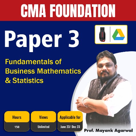 Picture of CMA Foundation Fundamentals of Business Mathematics & Statistics - Prof. Mayank Agarwal