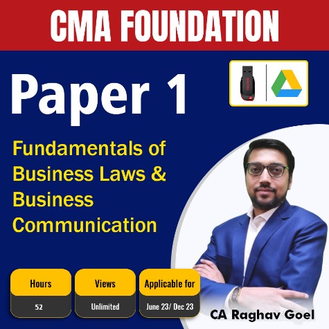 Picture of CMA Foundation Fundamentals Of Business Laws & Business Communication - CA Raghav Goel