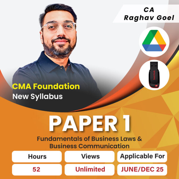 CMA Foundation Fundamentals Of Business Laws & Business Communication - CA Raghav Goel