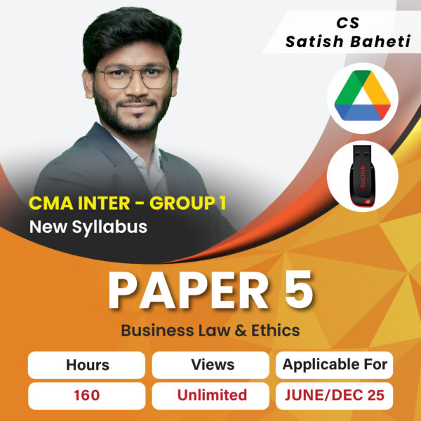 CMA Inter Group 1 Business Law & Ethics - CS Satish Baheti