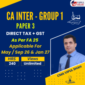 CA INTERMEDIATE GROUP - 1 CA INTERMEDIATE [TAXATION – PAPER 3]